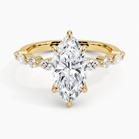 18K Yellow Gold Versailles Half-Coverage Diamond Ring (1/3 ct. tw.)