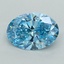 2.45 Ct. Fancy Vivid  Blue Oval Lab Grown Diamond