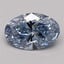 0.76 Ct. Fancy Vivid Blue Oval Lab Grown Diamond