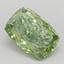 0.80 Ct. Fancy Vivid Green Cushion Lab Grown Diamond