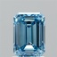 1.72 Ct. Fancy Vivid Blue Emerald Lab Grown Diamond
