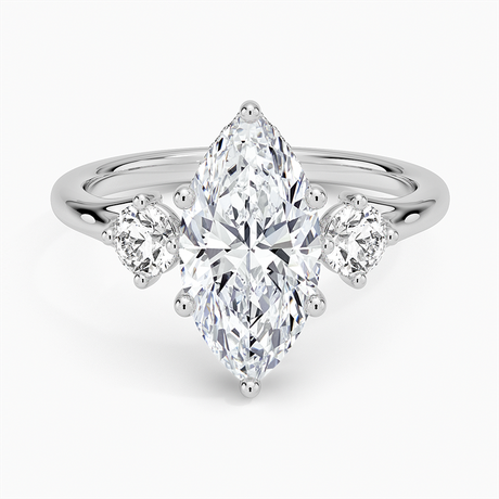 Platinum Luxe Floating Three Stone Diamond Ring (1/3 ct. tw.)