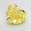 8.54 Ct. Fancy Vivid None Yellow Heart Lab Grown Diamond