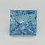 1.67 Ct. Fancy Vivid Blue Princess Lab Grown Diamond