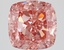 3.99 Ct. Fancy Vivid Pink Cushion Lab Grown Diamond