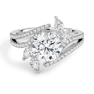 Custom Angled Bypass Diamond Ring