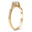 The Woodstone Ring, smalltop view on a hand