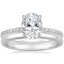 18K White Gold Luxe Viviana Diamond Ring (1/3 ct. tw.) with 2mm Comfort Fit Wedding Ring