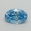 0.56 Ct. Fancy Vivid Malibu Blue Oval Lab Grown Diamond