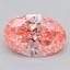 3.09 Ct. Fancy Vivid  Pink Oval Lab Grown Diamond