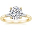 18K Yellow Gold Symphony Tapered Baguette Three Stone Diamond Ring (1/5 ct. tw.), smalltop view