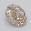 2.05 Ct. Very Light  Brown Oval Lab Grown Diamond