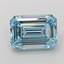 5.10 Ct. Fancy Vivid  Blue Emerald Lab Grown Diamond