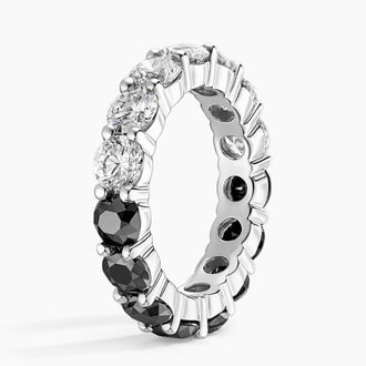 Eternity Black Diamond and White Lab Diamond Ring (5 ct. tw.)