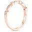 14K Rose Gold Coronet Diamond Ring, smallside view