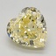 3.50 Ct. Fancy Intense Yellow Heart Lab Grown Diamond