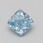1.58 Ct. Fancy Vivid Blue Cushion Lab Grown Diamond