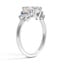 Double Claw Prong Aquamarine Accents Ring, smallside view