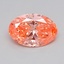 0.34 Ct. Fancy Vivid  Pink Oval Lab Grown Diamond
