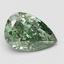4.09 Ct. Fancy Vivid Green Pear Lab Grown Diamond