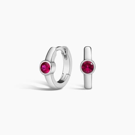 Quinn Lab Ruby Hoop Earrings