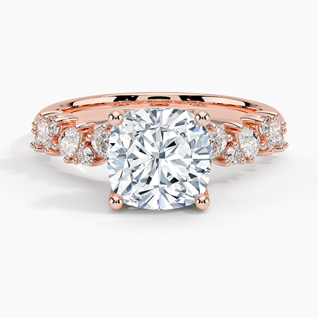 14K Rose Gold Olivetta Diamond Ring