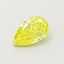 0.51 Ct. Fancy Vivid Yellow Pear Lab Grown Diamond