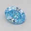 0.53 Ct. Fancy Vivid  Blue Oval Lab Grown Diamond