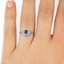 The Astrid Ring, smalltop view on a hand