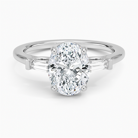 Flush Fit Tapered Baguette Diamond Ring