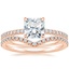 14K Rose Gold Viviana Diamond Ring (1/4 ct. tw.) with Flair Diamond Ring (1/6 ct. tw.)