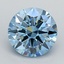 1.40 Ct. Fancy Vivid Blue Round Lab Grown Diamond