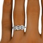 The Parmida Ring, smallzoomed in top view on a hand