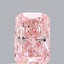 0.52 Ct. Fancy Vivid  Pink Cushion Lab Grown Diamond