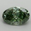 2.02 Ct. Fancy Vivid Green Oval Lab Grown Diamond