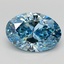 2.87 Ct. Fancy Vivid  Blue Oval Lab Grown Diamond