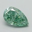 1.18 Ct. Fancy Vivid Green Pear Lab Grown Diamond