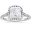 18K White Gold Joy Half-Coverage Diamond Ring, smalltop view