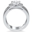 Flora Halo Ring with Milgrain, smallside view