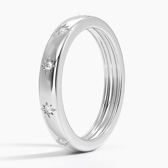 Evening Star Eternity 3mm Diamond Ring in Platinum