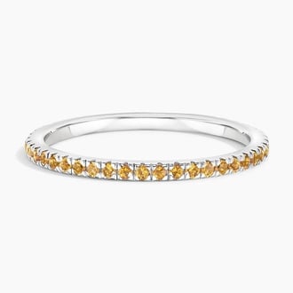 Luxe Ballad Citrine Ring in Platinum
