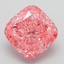 3.04 Ct. Fancy Vivid Pink Cushion Lab Grown Diamond