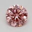 0.67 Ct. Fancy Vivid Pink Round Lab Grown Diamond