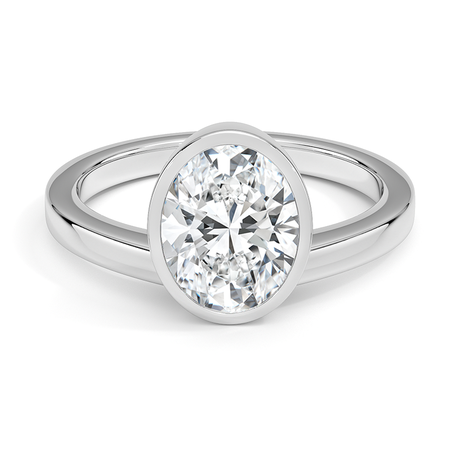 Floating Bezel Solitaire Ring