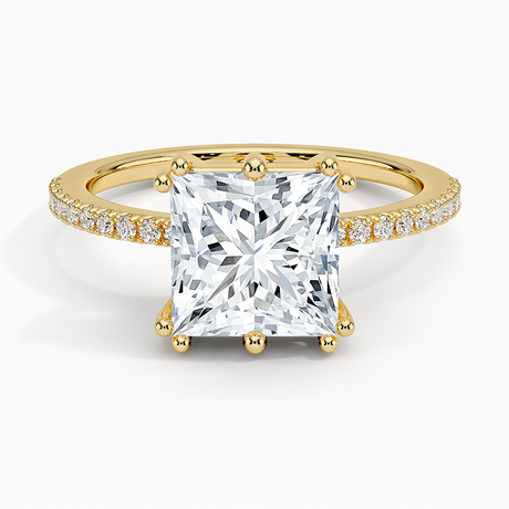 18K Yellow Gold Luxe Kalina Hidden Halo Diamond Ring