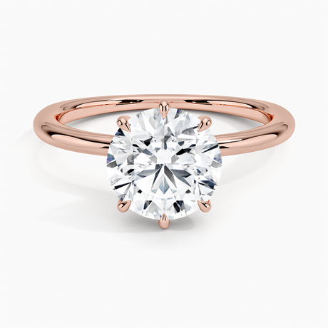 14K Rose Gold Freesia Six-Prong Solitaire Ring
