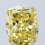 3.03 Ct. Fancy Vivid Yellow Cushion Lab Grown Diamond