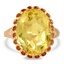 Edwardian Citrine Cocktail Ring