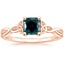 14K Rose Gold Celtic Love Knot Ring, smalltop view