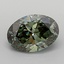 1.06 Ct. Fancy Vivid  Green Oval Lab Grown Diamond